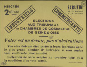 Essonne [Département]. - Elections aux tribunaux et chambres de commerce, 2 décembre 1959. 