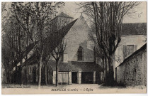 BOUVILLE. - L'église, Ronceret, 1945, 4 mots, 1,50 f, ad. 