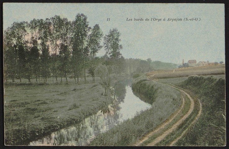 Arpajon.- Les bords de l'Orge à Arpajon (11 septembre 1905). 