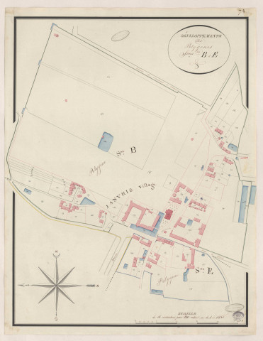 JANVRY. - Section B : Village (le), 2e feuille. 