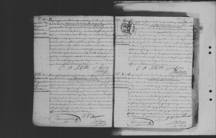 BOUTIGNY-SUR-ESSONNE. Naissances, mariages, décès : registre d'état civil (1845-1860). 