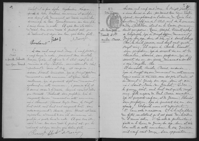 VIRY-CHATILLON. - Naissances, mariages, décès : registre d'état civil.