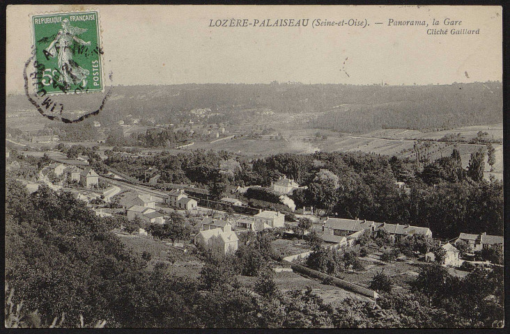 Palaiseau.- Lozère-Palaiseau, panorama et la gare (1909). 