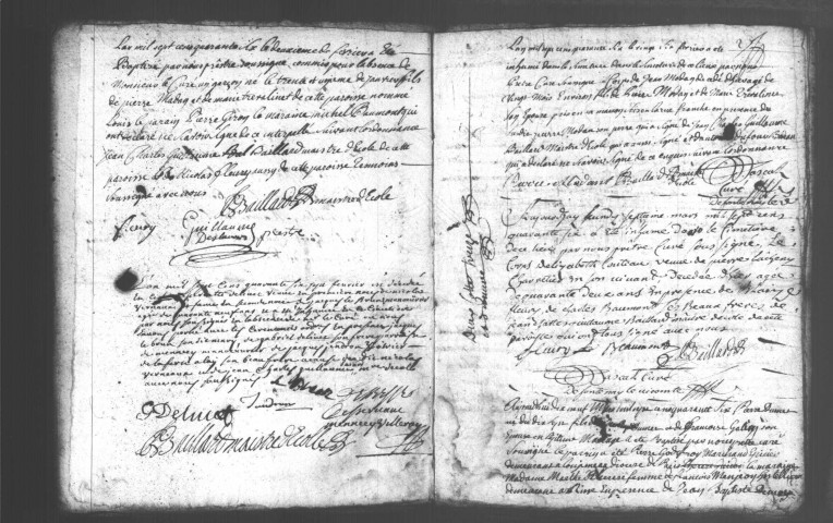 FONTENAY-LE-VICOMTE. Paroisse Saint-Rémi : Baptêmes, mariages, sépultures : registre paroissial (1746-1760). [Lacunes : B.M.S. (1757-1758)]. 