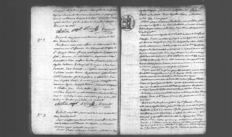 SAINT-GERMAIN-LES-ARPAJON. Naissances, mariages, décès : registre d'état civil (1843-1857). 