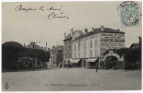 BRUNOY. - Place de la Gare, CLC, 1905, 3 mots, 5 c, ad. 