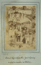 MARCOUSSIS.- L'Amiral Louis de Graville et Jean d'Epinay se rendent au monastère des Célestins, 1876, N et B. Dim. 16,5 x 12 cm. [reproduction d'une enluminure]. 