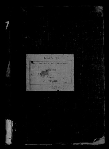 IGNY. - Matrice des propriétés non bâties : folios 493 à 792 [cadastre rénové en 1962]. 