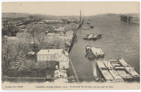 CORBEIL-ESSONNES. - Corbeil inondé, janvier 1910. Panorama pris en aval du pont, Xémard. 