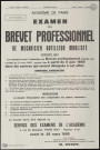 Essonne [Département]. - Examen du brevet professionnel de mécanicien outilleur mouliste, session 1969 : conditions d'admission et inscription, mars 1969. 