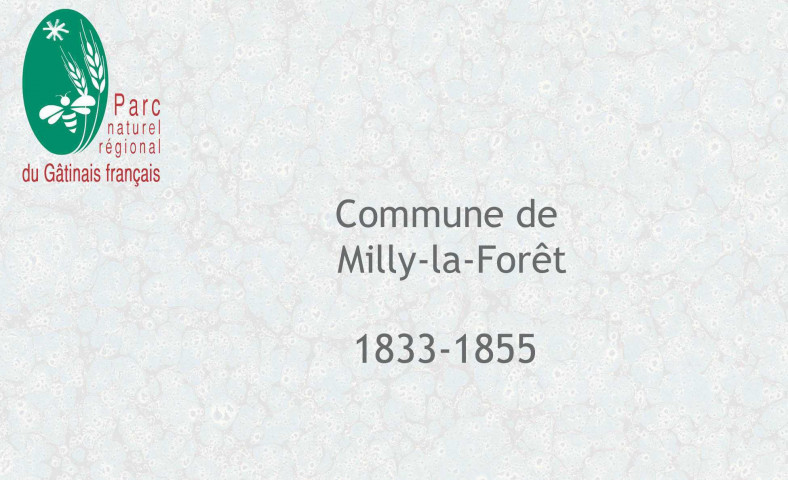 MILLY-LA-FORET : registre des délibérations et tables 