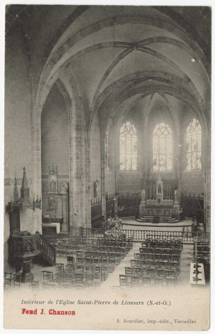 LIMOURS-EN-HUREPOIX. - Intérieur de l'église Saint-Pierre de Limours. Bourdier, fond Chanson. 