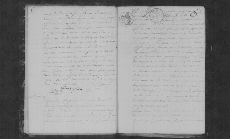 OLLAINVILLE. - Naissances, mariages, décès : registre d'état civil (1818-1828). (OLLAINVILLE : commune créée en 1793 aux dépens de BRUYERES-LE-CHÂTEL) 