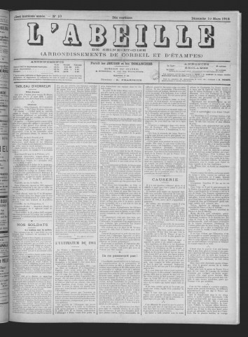 n° 10 (10 mars 1918)