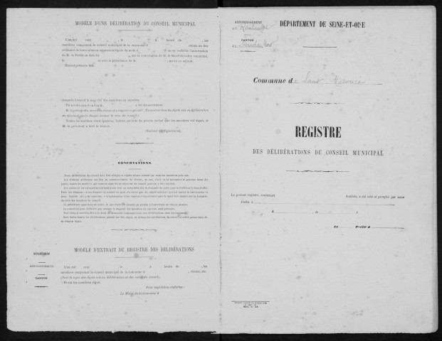 SAINT-MAURICE-MONTCOURONNE. - Conseil municipal.- Délibérations (15 août 1914-28 novembre 1946). 