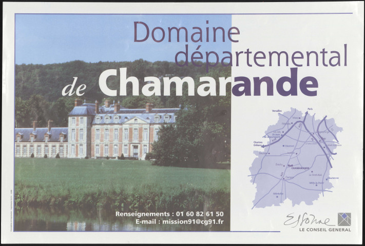 CHAMARANDE. - Domaine départemental : itinéraire d'accès, adresse de contact, 2000. 