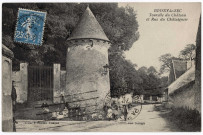 BOISSY-LE-SEC. - Tourelle du château et rue du Châtaignier, Rameau, 1925, 5 lignes, 25 c, ad. 