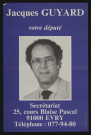 EVRY. - Affiche électorale. Jacques GUYARD, votre député (1985). 