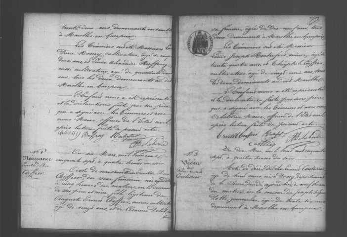 MAROLLES-EN-HUREPOIX. Naissances, mariages, décès : registre d'état civil (1857-1863). 