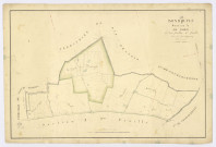 BONDOUFLE. - Section A - Nord (le), 1, ech. 1/2500, coul., aquarelle, papier, 67x98 (1810). 