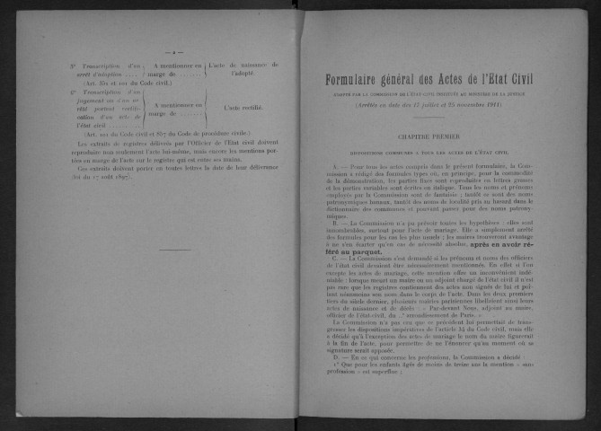 BLANDY.- Naissances, mariages, décès : registre d'état civil (1920-1932). 