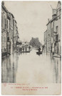 CORBEIL-ESSONNES. - Inondations en 1866. Rue de la Pêcherie, Paul Allorge, 1915, 9 lignes, ad. 