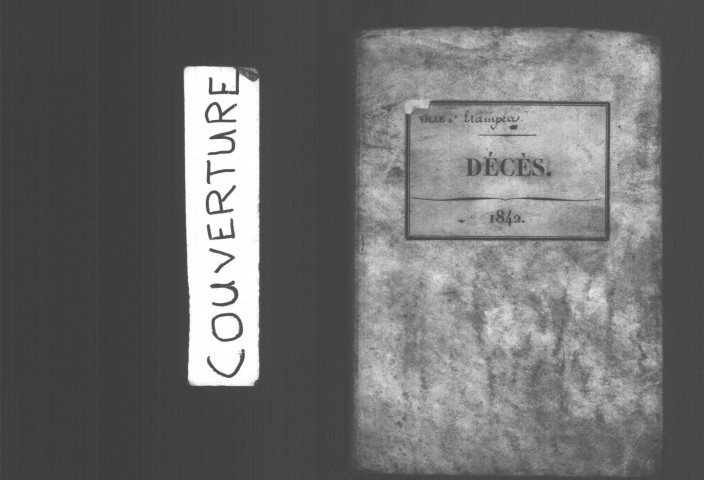 ETAMPES. Décès : registre d'état civil (1842). 