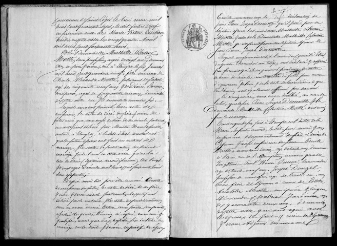 ETAMPES. Mariages : registre d'état civil (1869). 