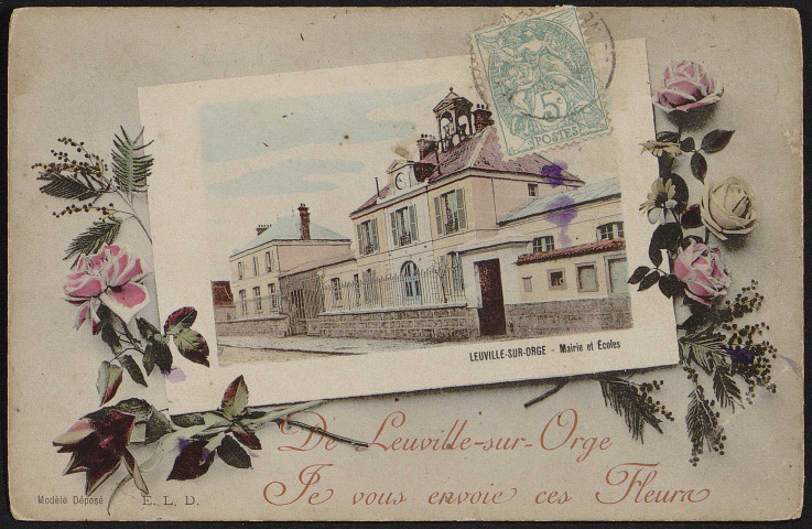 LEUVILLE-SUR-ORGE.- Je vous envoie ces fleurs (20 août 1907).