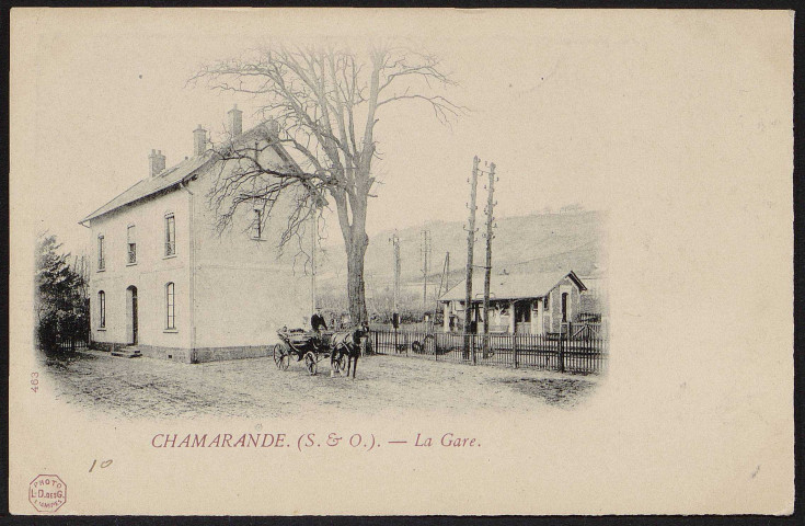 Chamarande.- La gare (9 septembre 1902). 