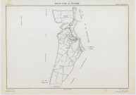 SAINT-CYR-LA-RIVIERE, plans minutes de conservation : tableau d'assemblage, 1955, Ech. 1/10000 ; plans des sections A1, A2, B1, B2, B3, B4, B5, C1, C2, D1, D2, D3, ZB, 1955, Ech. 1/2000. Polyester. N et B. Dim. 105 x 80 cm [14 plans]. 