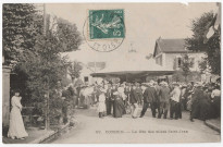 CORBEIL-ESSONNES. - La fête aux allées Saint-Jean, 1908, 3 mots, 5 c, ad. 