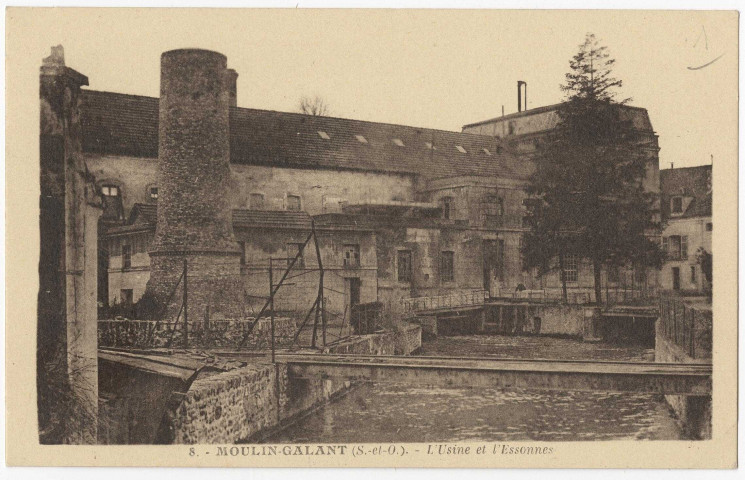 ESSONNES. - Moulin-Galant. L'usine et l'Essonnes, Photo-édition. 