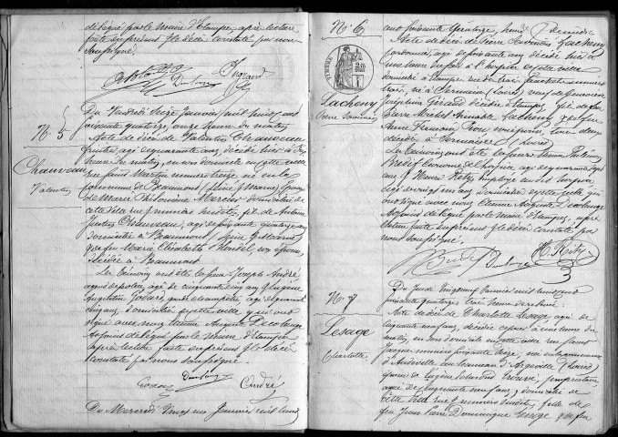 ETAMPES. Décès : registre d'état civil (1874). 