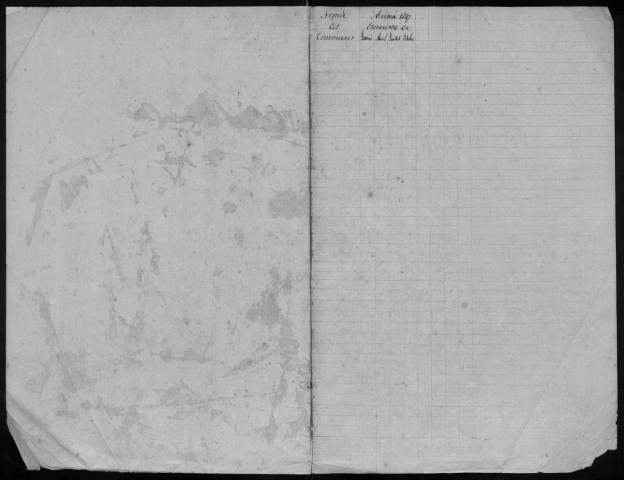 DOURDAN, bureau de l'enregistrement. - Tables des successions. - Vol. 11, 1842 - 1846. 