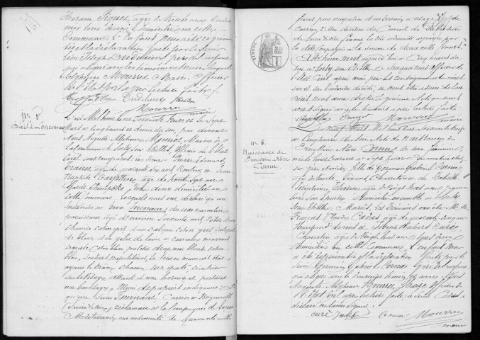 SOISY-SUR-SEINE. Naissances, mariages, décès : registre d'état civil (1873-1877). 