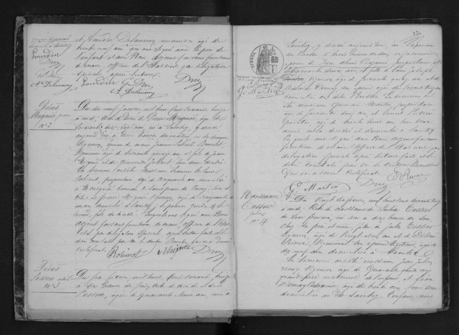 SAINTRY-SUR-SEINE. Naissances, mariages, décès : registre d'état civil (1873-1882). 