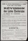 Essonne [Département]. - Arrêté préfectoral portant sur la révision des listes électorales pour les élections à la Chambre des métiers interdépartementale de l'Essonne, du Val-d'Oise et des Yvelines, 10 mars 1971. 