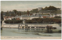 CORBEIL-ESSONNES. - Montagne de Saint-Germain et le bateau-lavoir, LL, coloriée. 