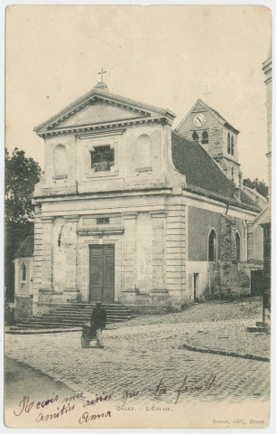ORSAY. - L'église .Edition Simon, 1903, 1 timbre à 10c. 