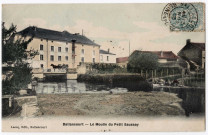 BALLANCOURT-SUR-ESSONNE. - Le moulin du Petit-Saussaye, Lecoq, 1905, 1 mot, 5 c, ad., coloriée. 