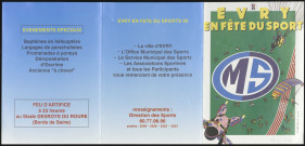EVRY. - Fête du sport : programme des activités, 12 mai-30 juin 1990. 