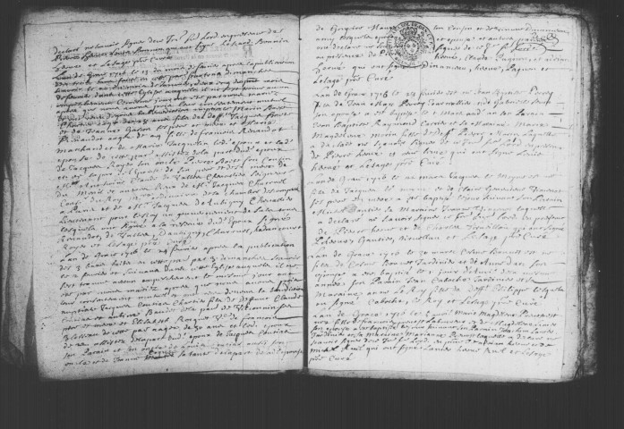 BURES-SUR-YVETTE. Paroisse Saint-Mathieu : Baptêmes, mariages, sépultures : registre paroissial (1688-1736). [Lacunes : B.M.S. (1690-1691, 1711, 1717-1736)]. 