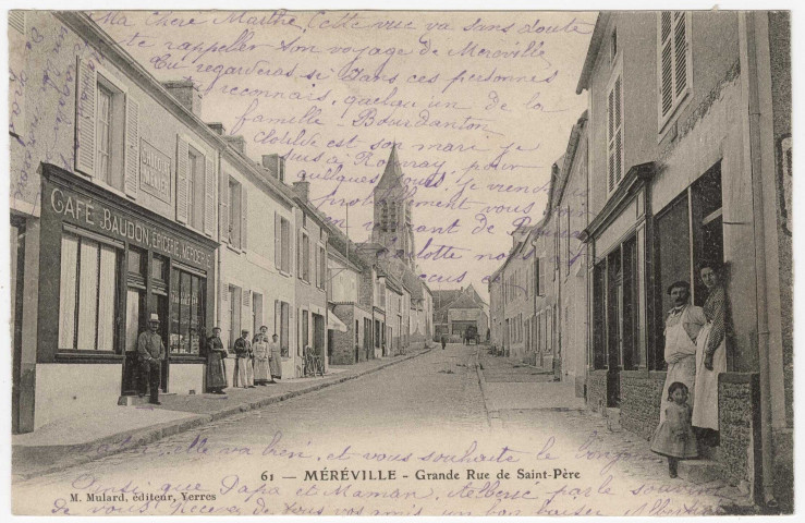 MEREVILLE. - Grande rue de Saint-Père [Editeur Mulard]. 