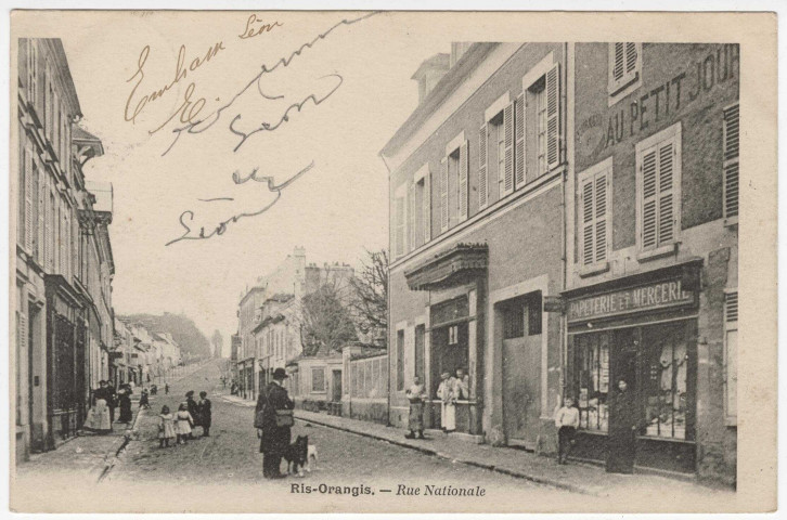 RIS-ORANGIS. - Rue Nationale [1904, timbre à 5 centimes]. 