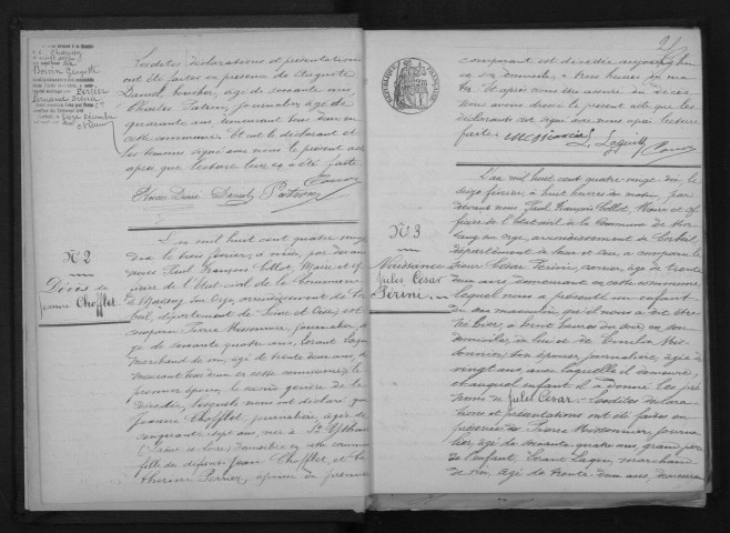 MORSANG-SUR-ORGE. Naissances, mariages, décès : registre d'état civil (1890-1896). 