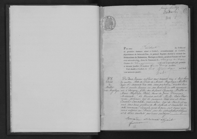 SAVIGNY-SUR-ORGE. Naissances, mariages, décès : registre d'état civil (1865-1870). 