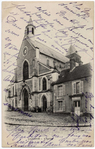 ARPAJON. - L'église, AB, 1904, 20 lignes, 10 c, ad. 