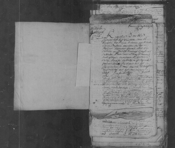 MILLY-LA-FORET. Paroisse Notre-Dame : Baptêmes, mariages, sépultures : registre paroissial (1756-1765). 