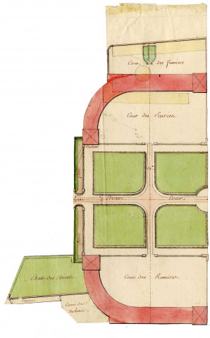 LIMOURS-EN-HUREPOIX. - Contributions, administrations financières : plans du château. 